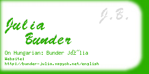 julia bunder business card